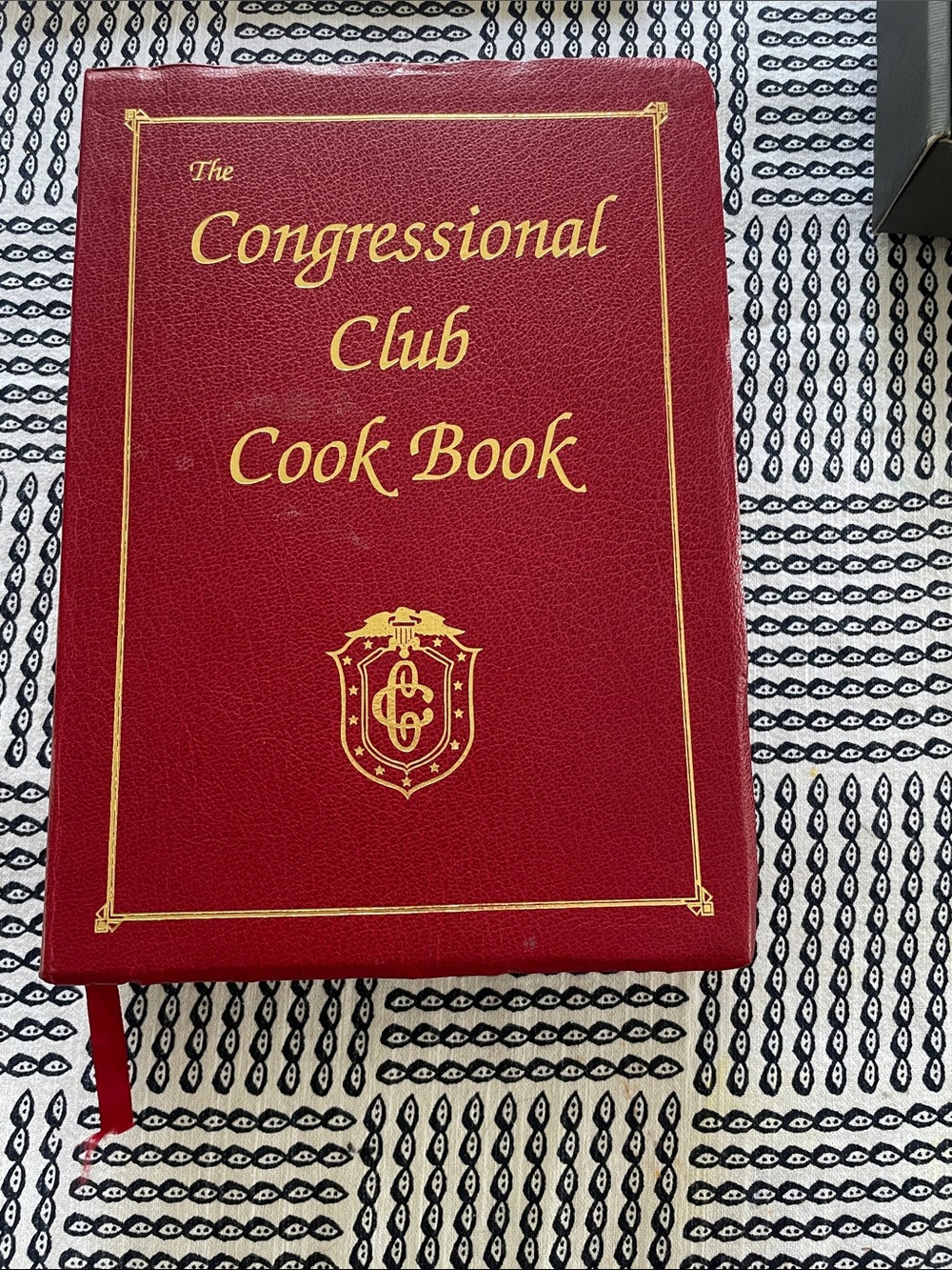 The Congressional Club Cook Book - Red with Gold Lettering